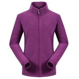 Veste Polaire Col Montant Femme Violet