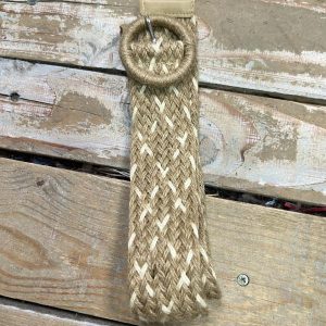 Ceinture tressée beige