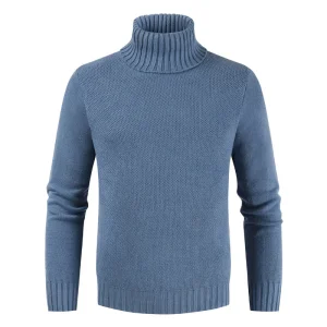 Col Roulé Chaud Homme Bleu