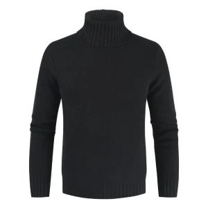 Col Roulé Chaud Homme Noir