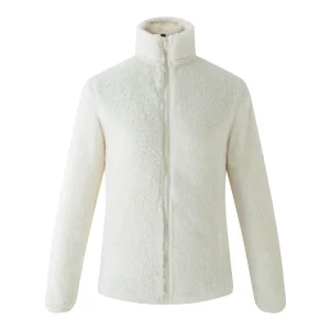 Veste Col Fourrure Femme Blanc