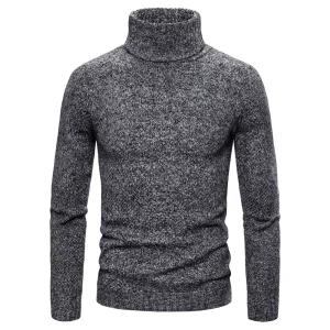 Col Roulé Gris Pull Homme