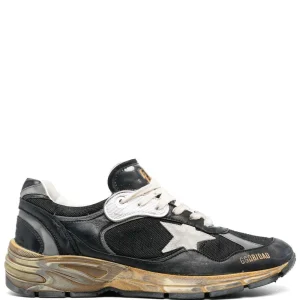 GOLDEN GOOSE - Running Sole homme en nappa et daim noirs avec étoile blanche