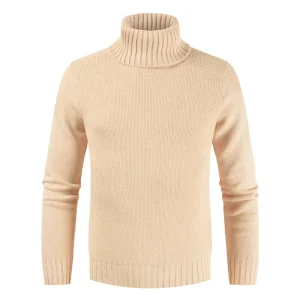 Col Roulé Chaud Homme Beige