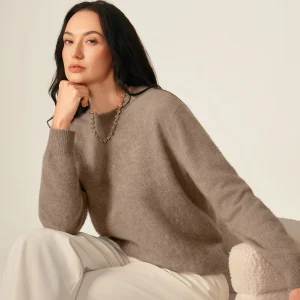 Le Pull Col Rond Cachemire Brossé Erenia