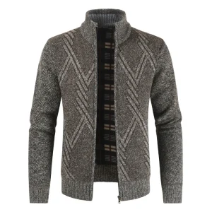 Gilet Col Montant Homme Marron