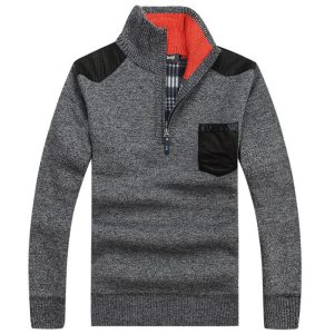 Pull Zip Homme Gris