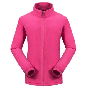 Veste Polaire Col Montant Femme Rose
