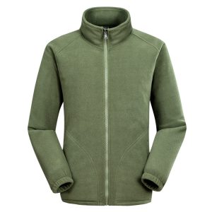 Veste Polaire Col Montant Homme Vert