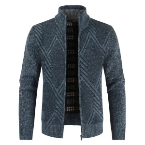 Gilet Col Montant Homme Bleu Marine