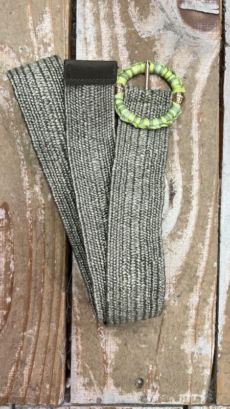 Ceinture élastique kaki