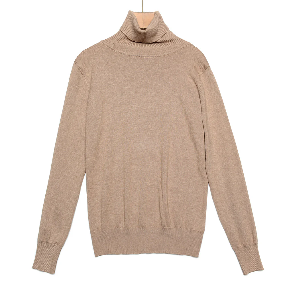 Col Roulé Camel Femme