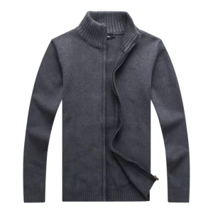 Veste Col Montant Homme Gris Foncé