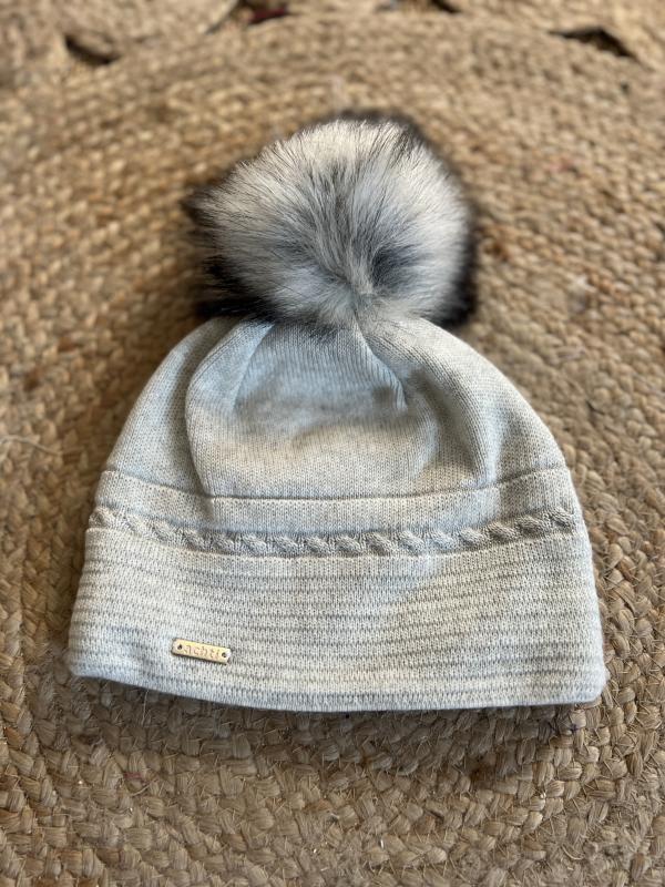 Bonnet Gabrielle gris clair – Image 2