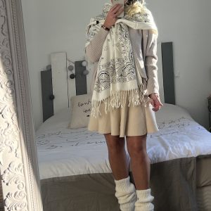 Châle écharpe blanc