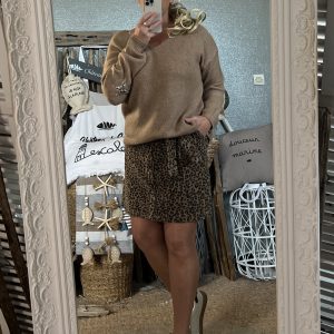 Pull star léopard caramel