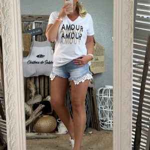 T-shirt Amour lurex