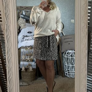 Pull star léopard beige clair