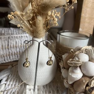 Boucles CDS noir doré