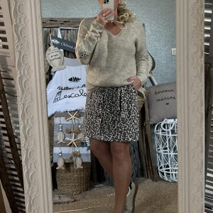 Pull star léopard beige