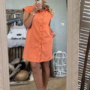 Robe jean orange