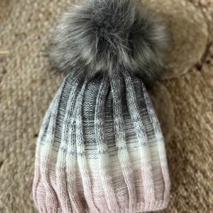 Bonnet Estelle gris rose