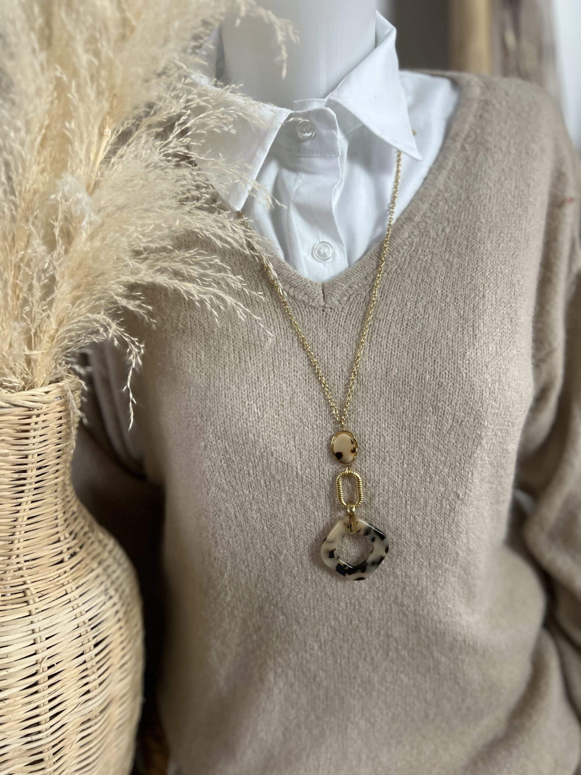 Sautoir acier léopard – Image 5