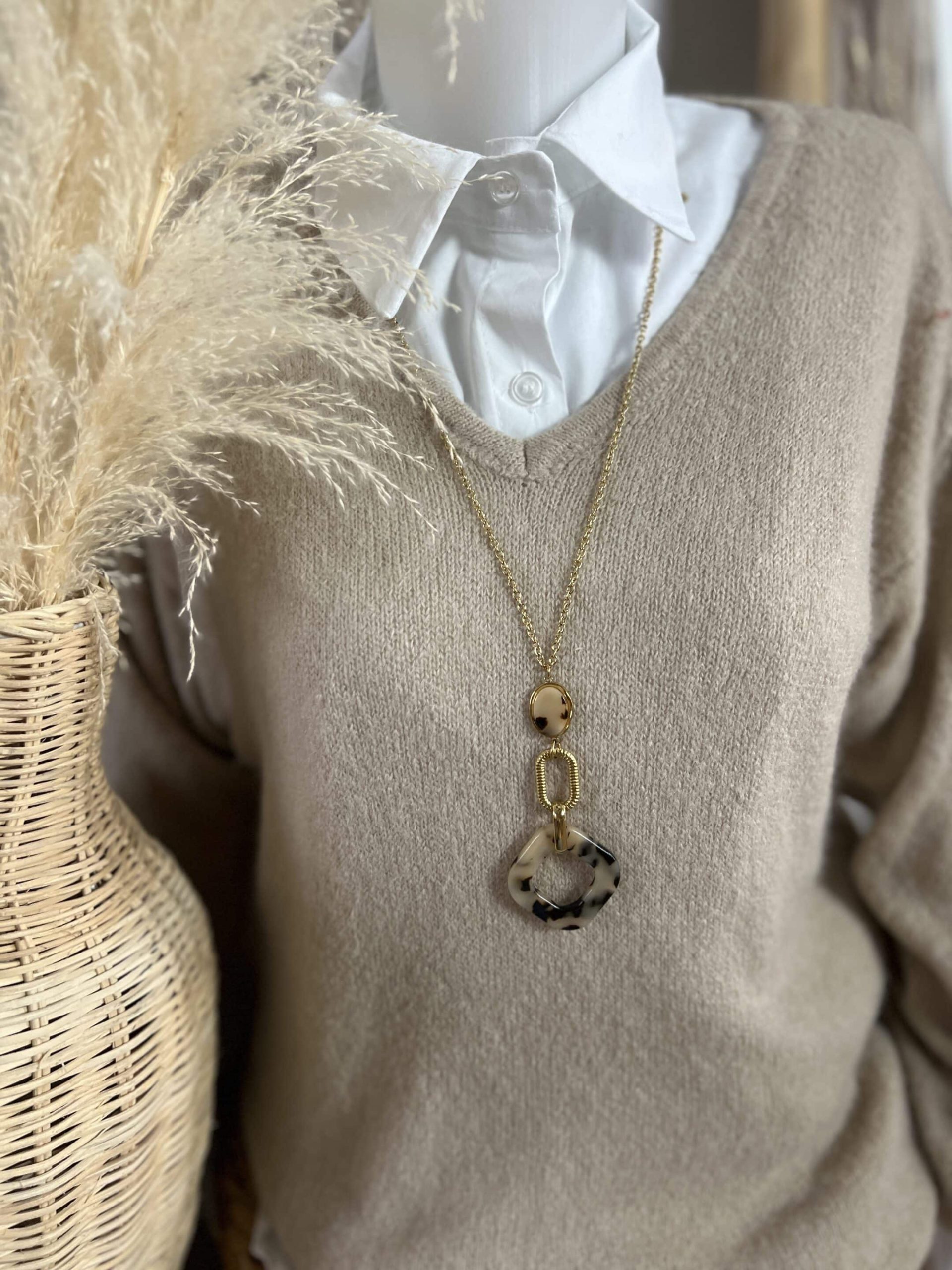 Sautoir acier léopard – Image 4