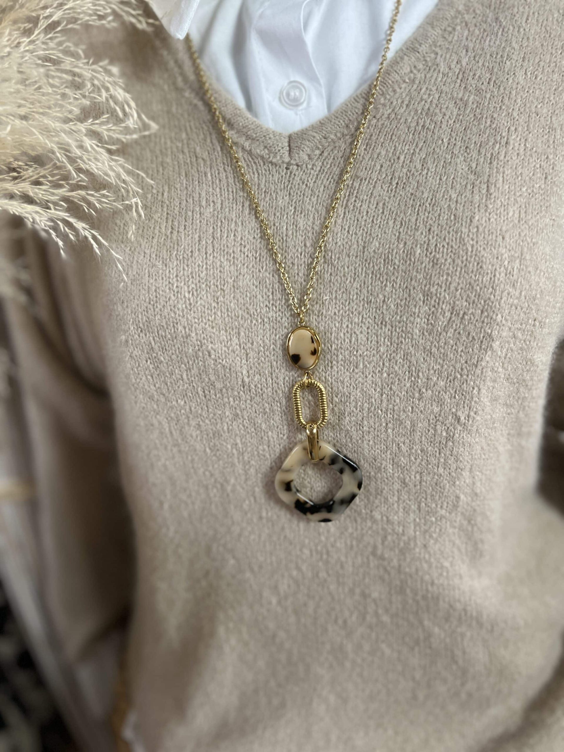 Sautoir acier léopard – Image 2