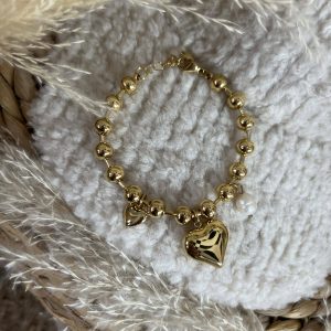 Bracelet cœur acier