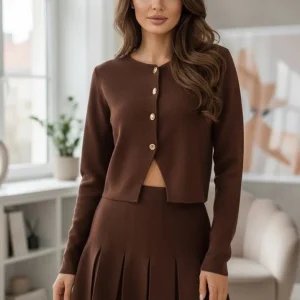 Ensemble Gilet et jupe plissée