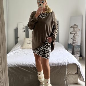 Pull bandes  léopard T42/48