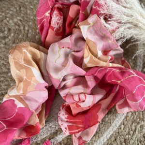 Echarpe beige  rose doré