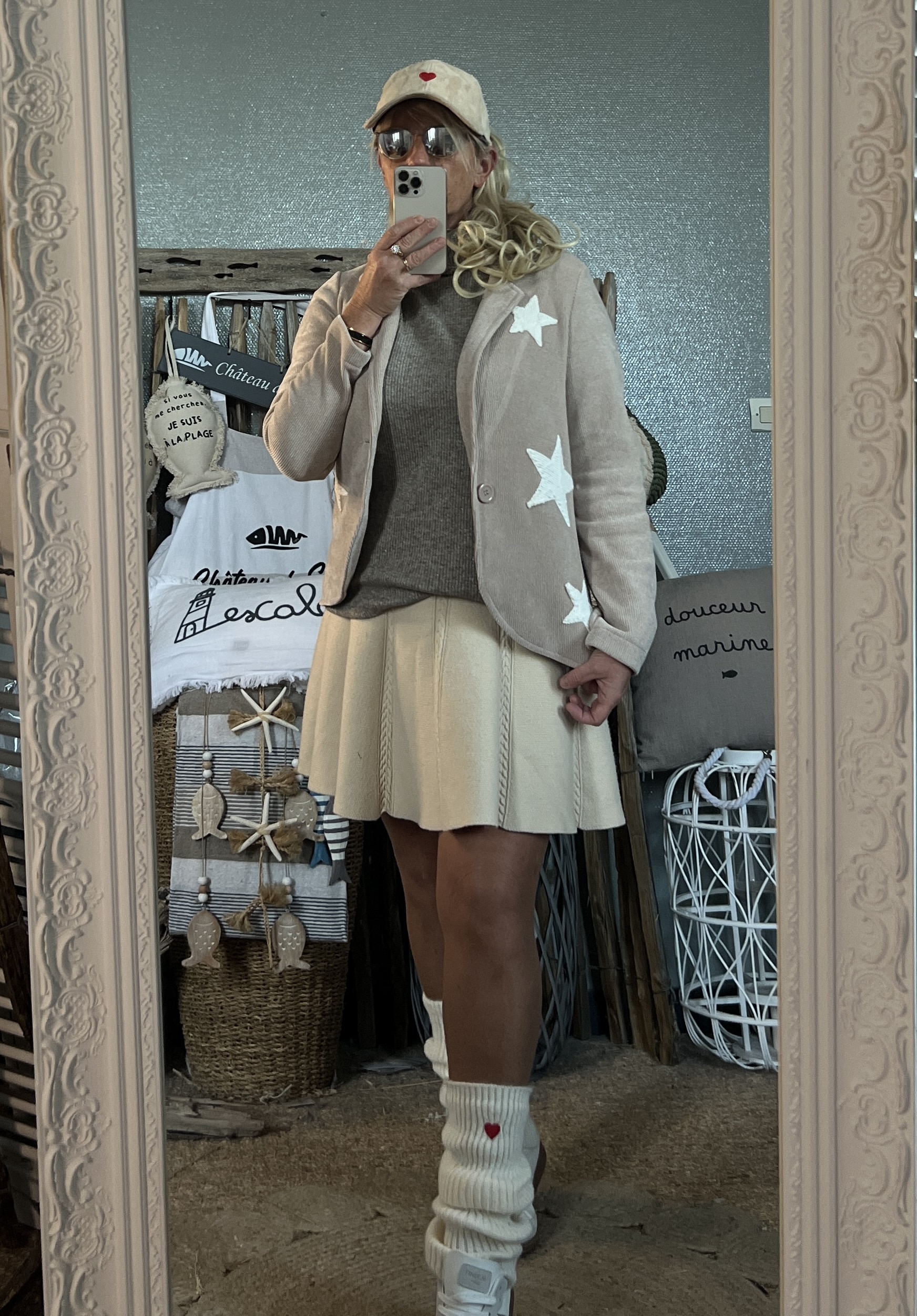 Veste velours star Beige – Image 6