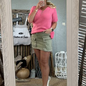 Pull alpaga rose pep’s