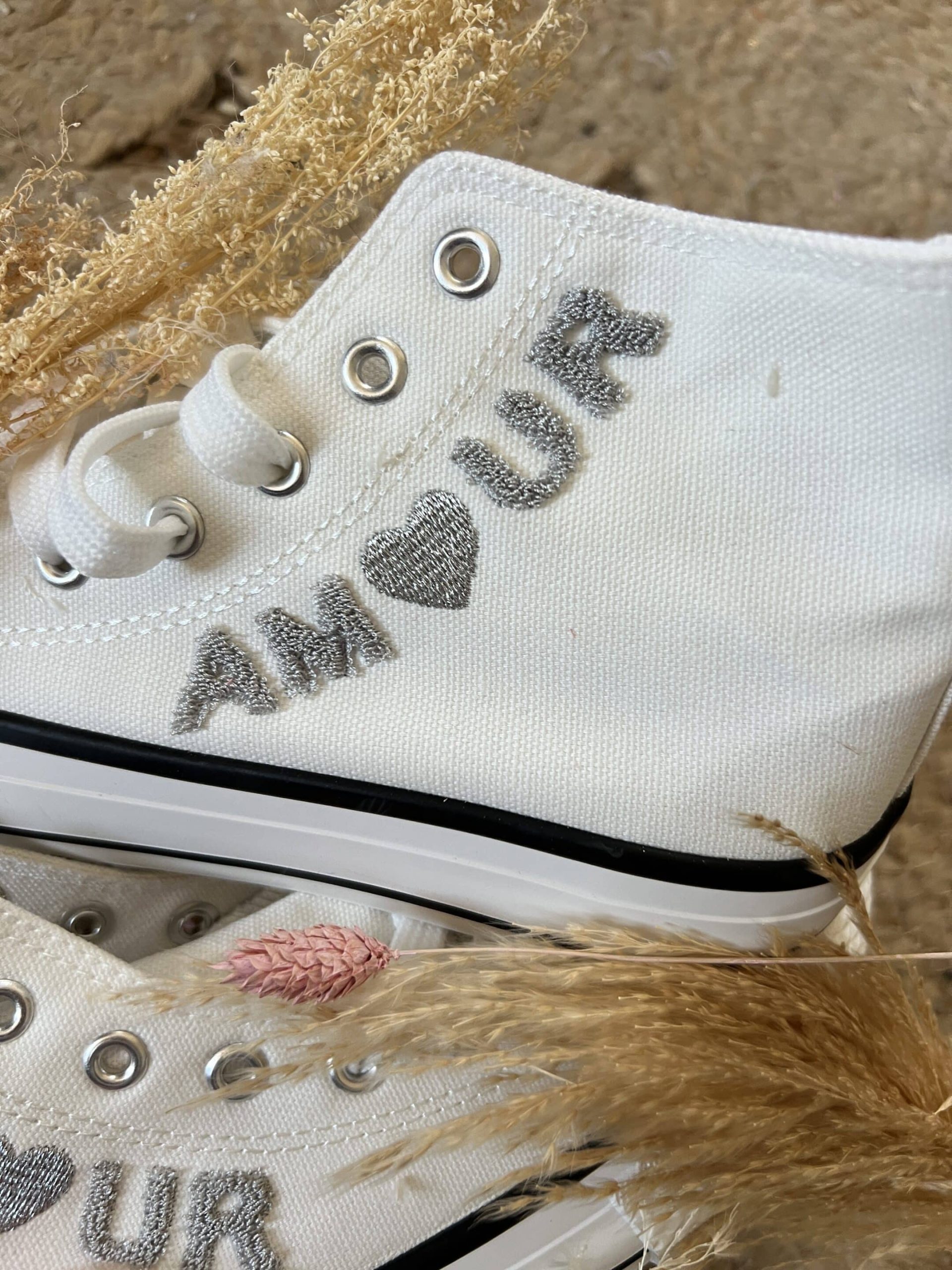 Basket Amour blanc gris – Image 4