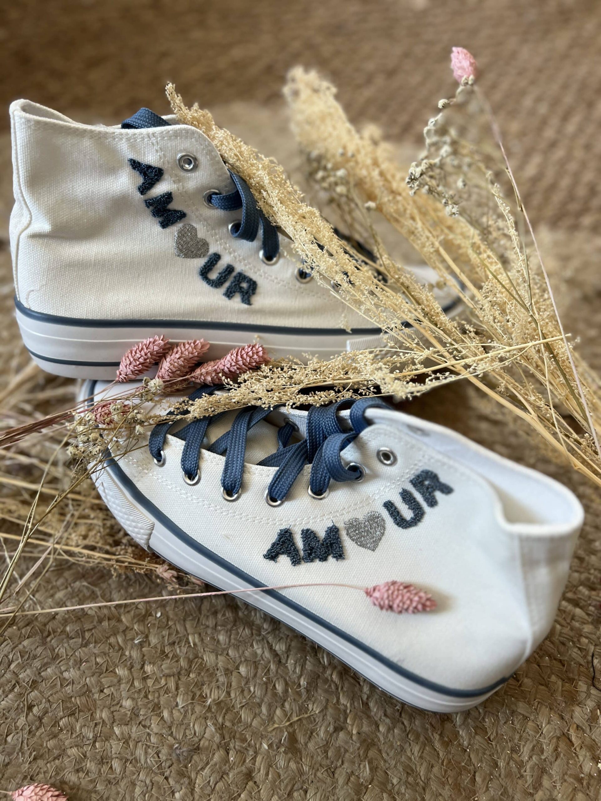 Basket Amour blanc bleu – Image 5