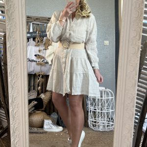 Robe lin beige