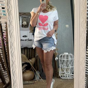 T-shirt cds amour fluo