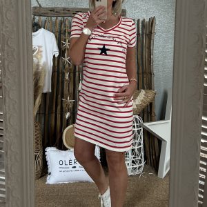 Robe rayée CDS rouge