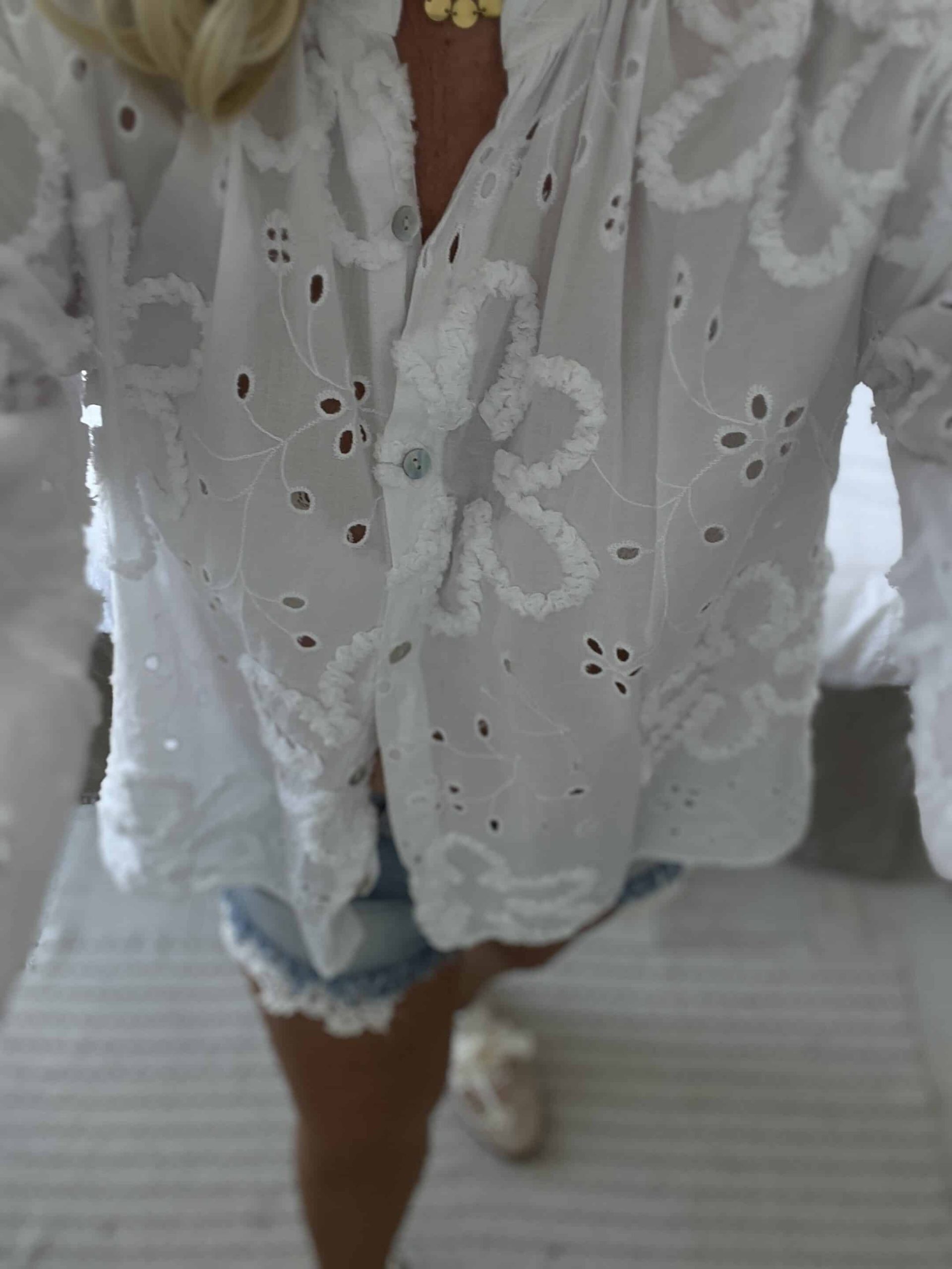 Chemise broderie blanche – Image 4