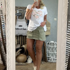 T-shirt love you rose doré