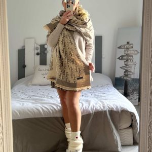 Châle écharpe beige