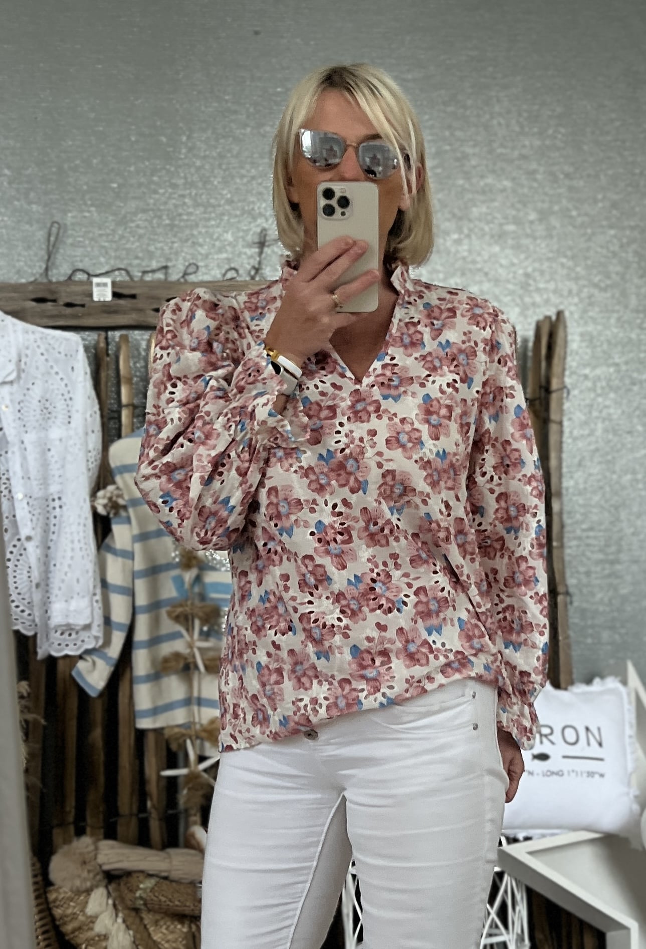 Chemise broderie fleurie – Image 7