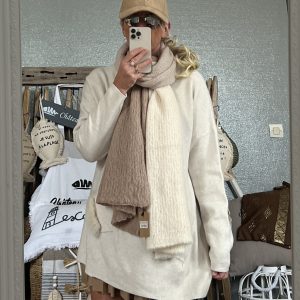 Écharpe douce beige