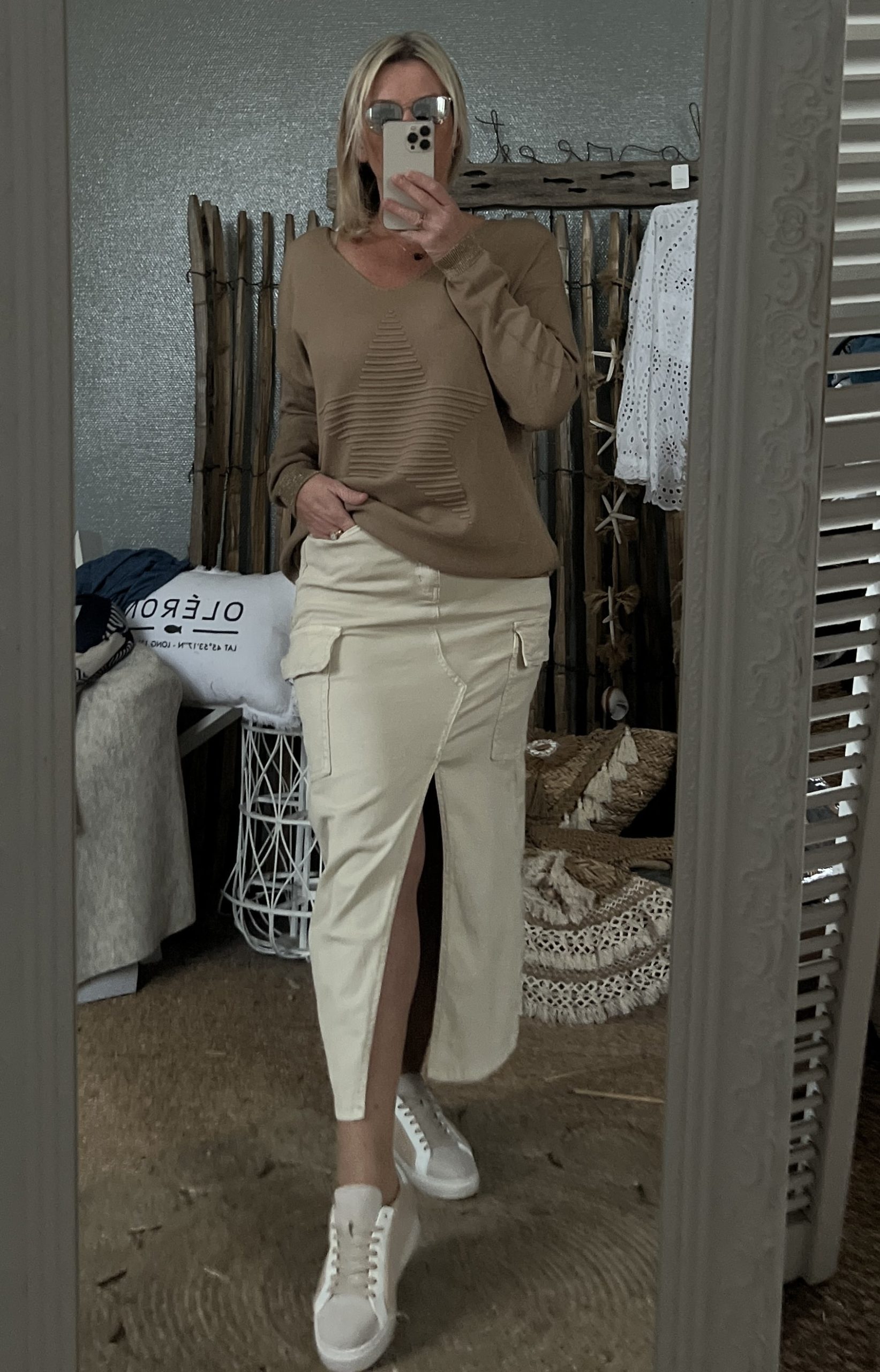 Jupe cargo beige – Image 6