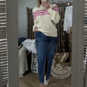 Jupe cargo jean longue