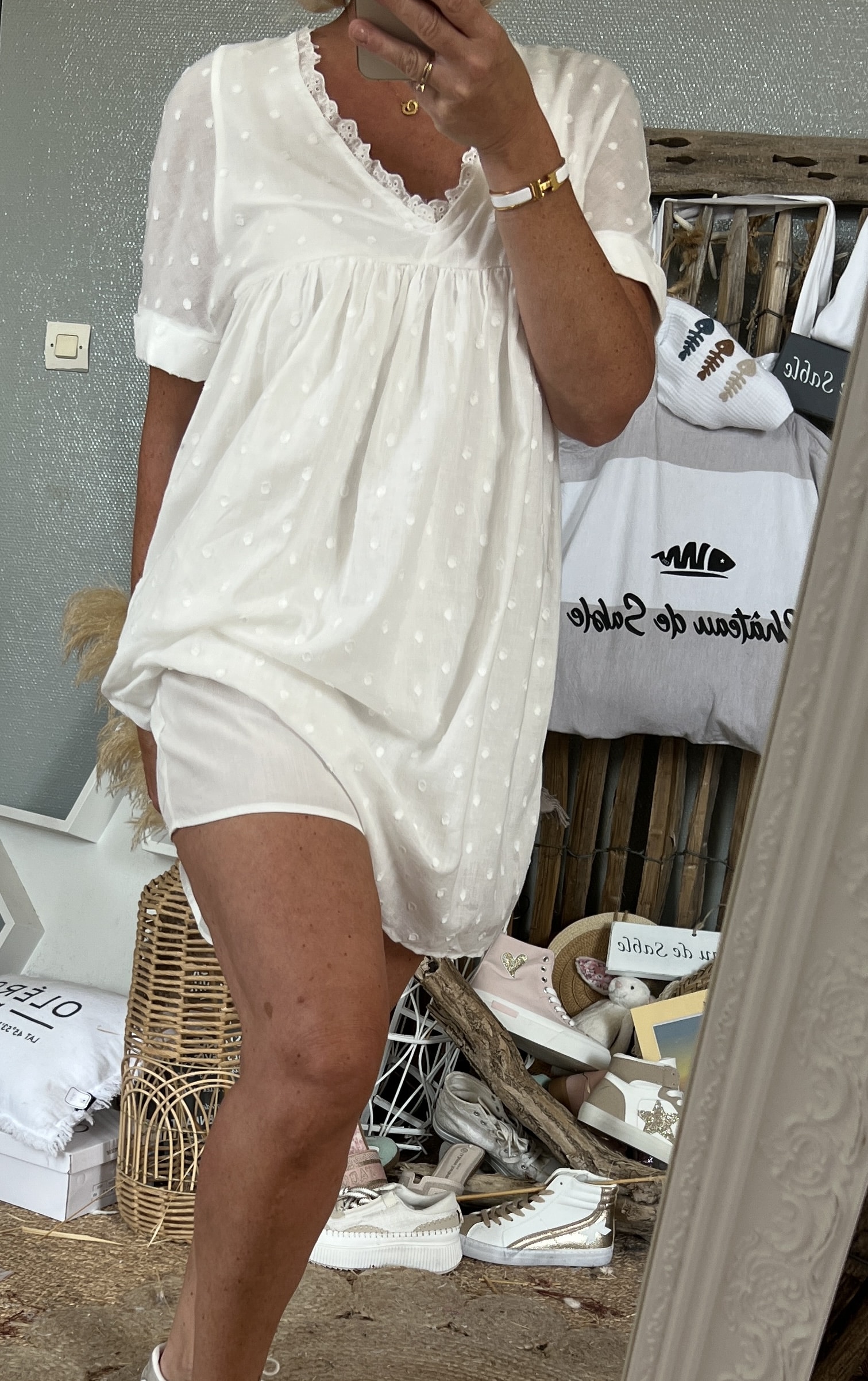 Robe short blanche – Image 6