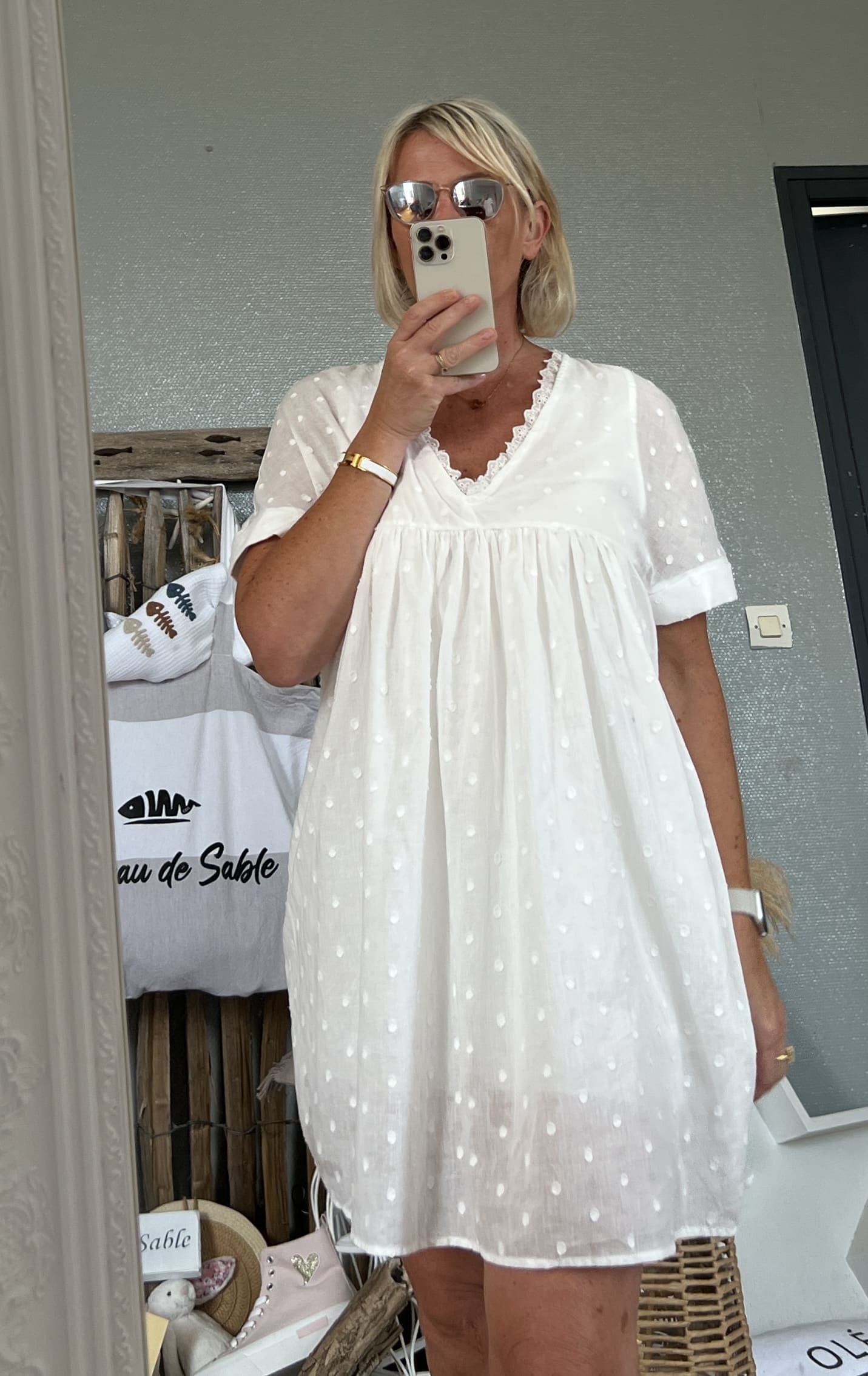 Robe short blanche – Image 7