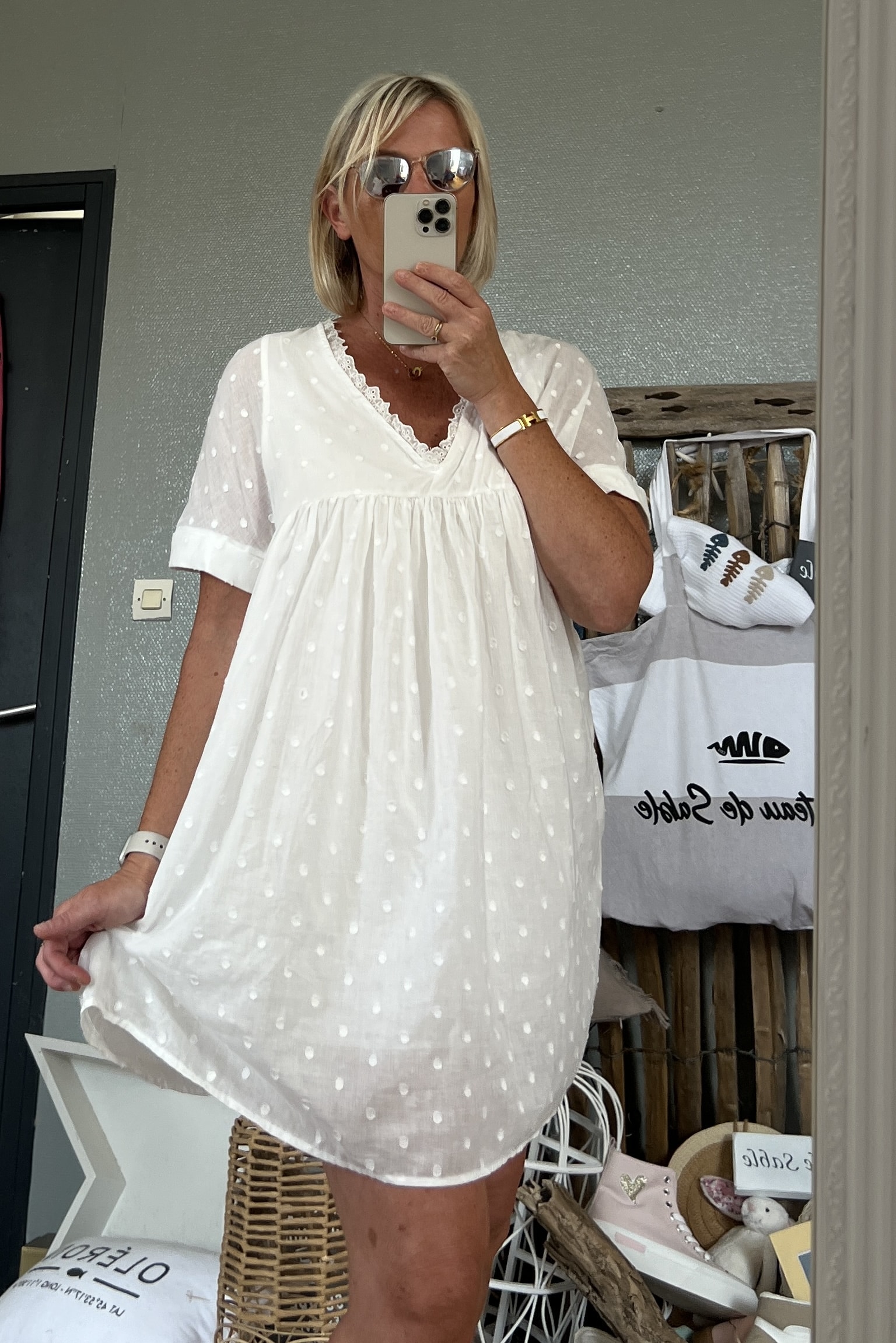 Robe short blanche – Image 4